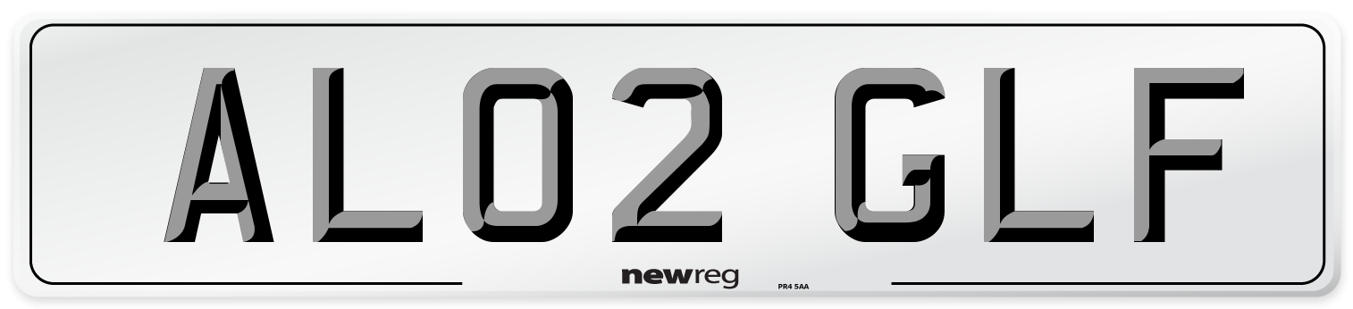 AL02 GLF Number Plate from New Reg